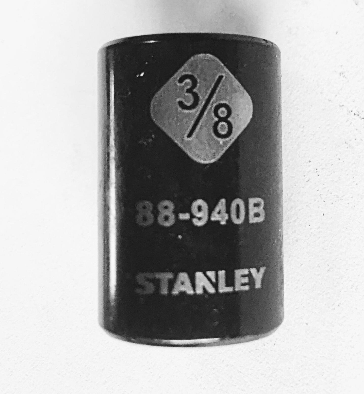 Stanley 3/8″ x 3/8″  Standard Socket 88-940B – 8 Pt Black Chrome Free USA Ship