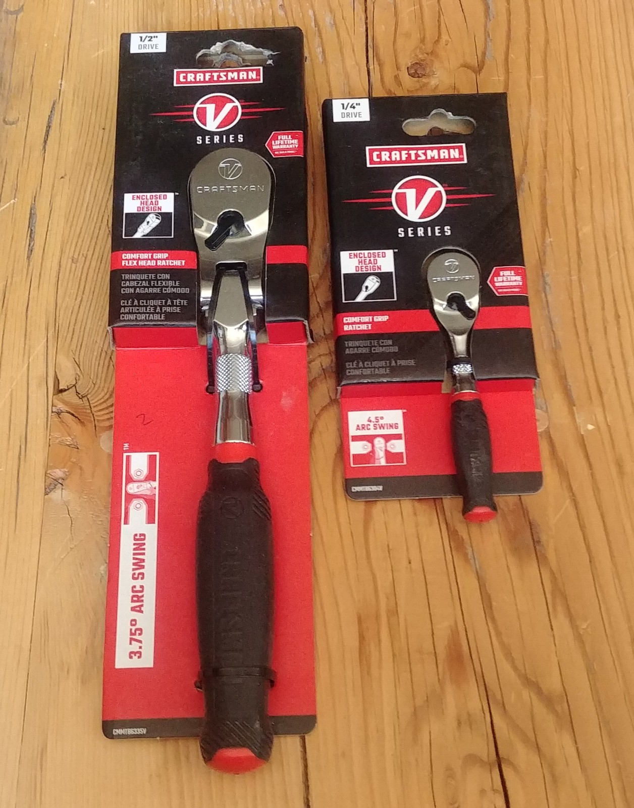 *NEW* Craftsman V-Series 1/2″ Drive & 1/4″ Drive Ratchets – Comfort Grip