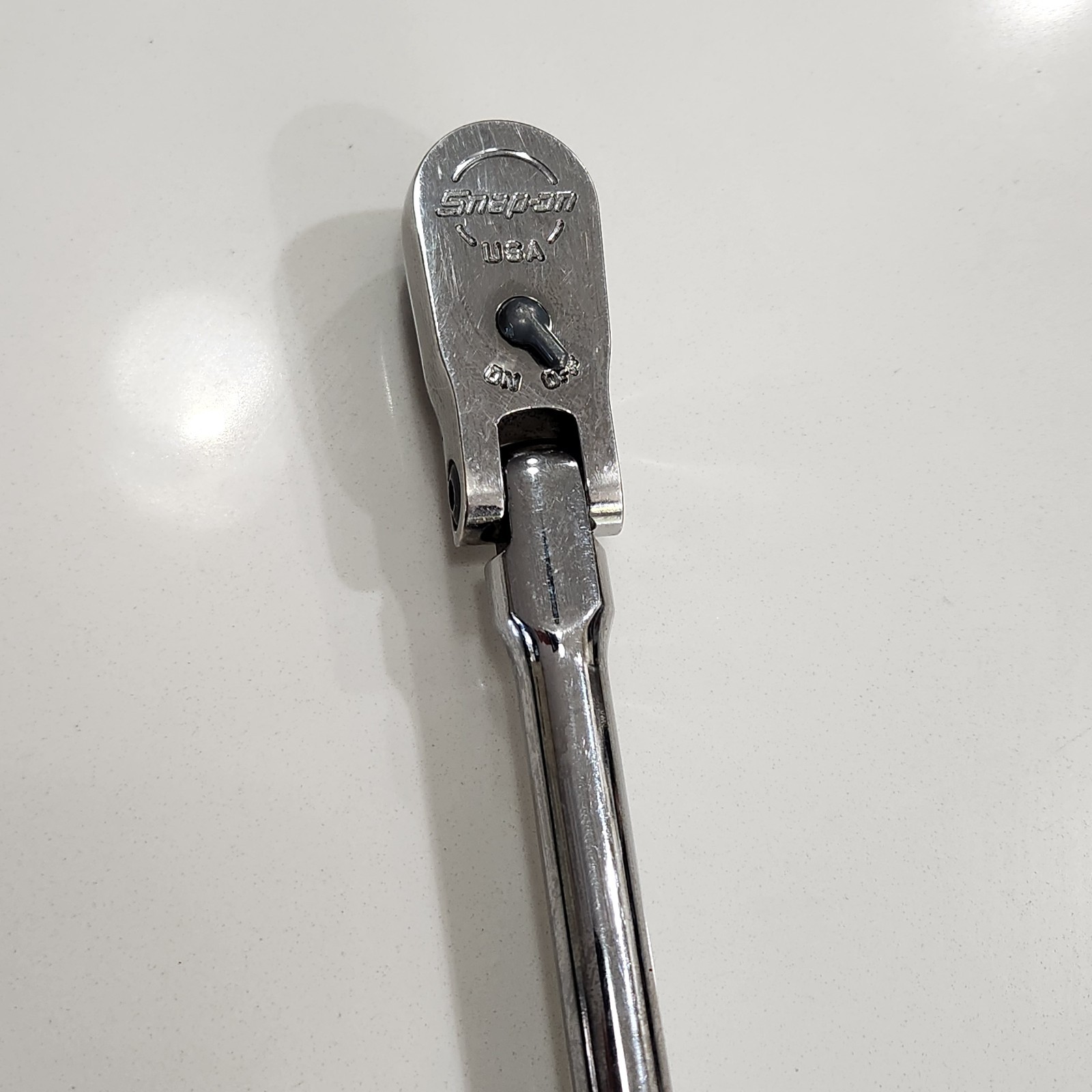 Snap-on Tools FLLF80 3/8″ Drive Dual 80 Extra-Long Handle Flex-Head Ratchet NICE
