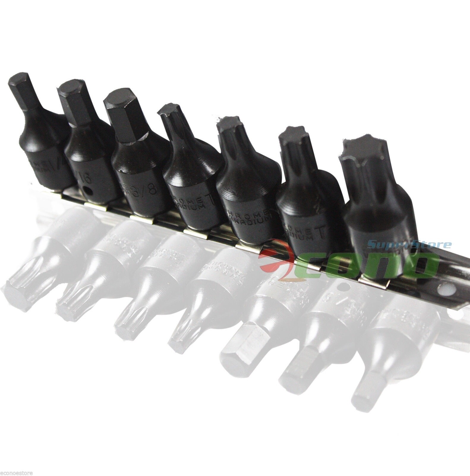 8Pc Impact Brake Caliper Bit Set Torx Bits Remove & Install Disc Brake w/Holder