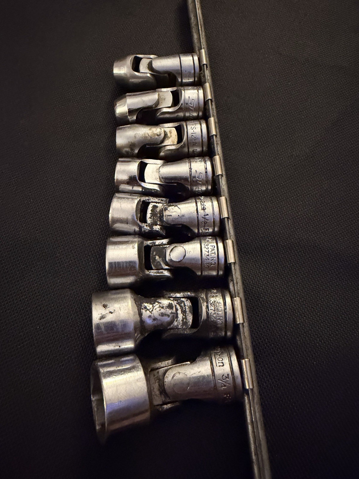 Snap On 8 Piece 3/8” Chrome Universal Socket Set 5/16 – 3/4 – FS