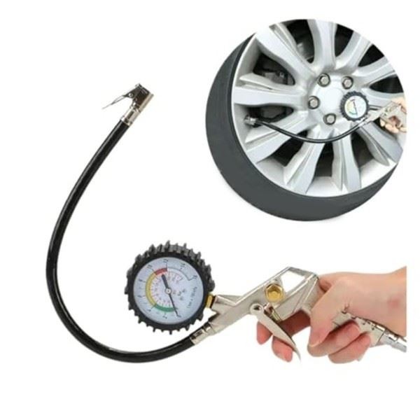 Accurate 220PSI Tire Air Pressure Gauge Tool for Car Van and Motorcycle Tires