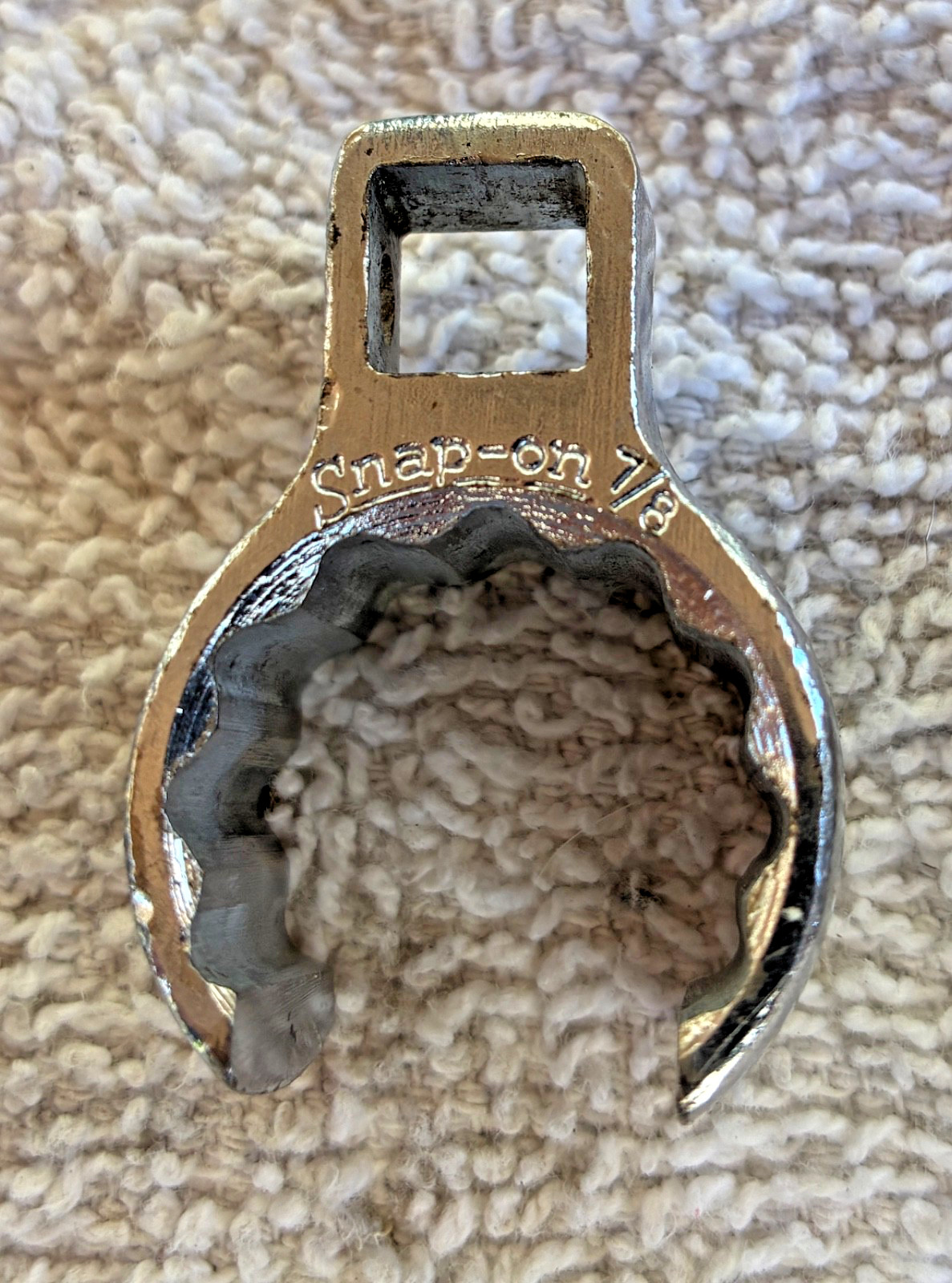 Snap-on 3/8″ Drive 7/8″ 12pt Point Crowfoot Wrench (no previous owner initials )