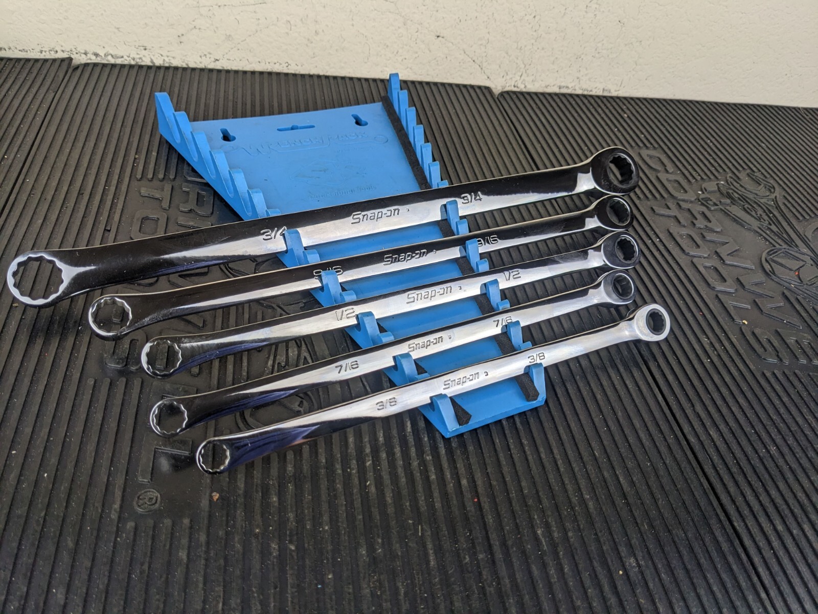#bh243 Snap-on Tools NEW XDHR705 5pc 12-Point SAE Flank Ratcheting Wrench Set