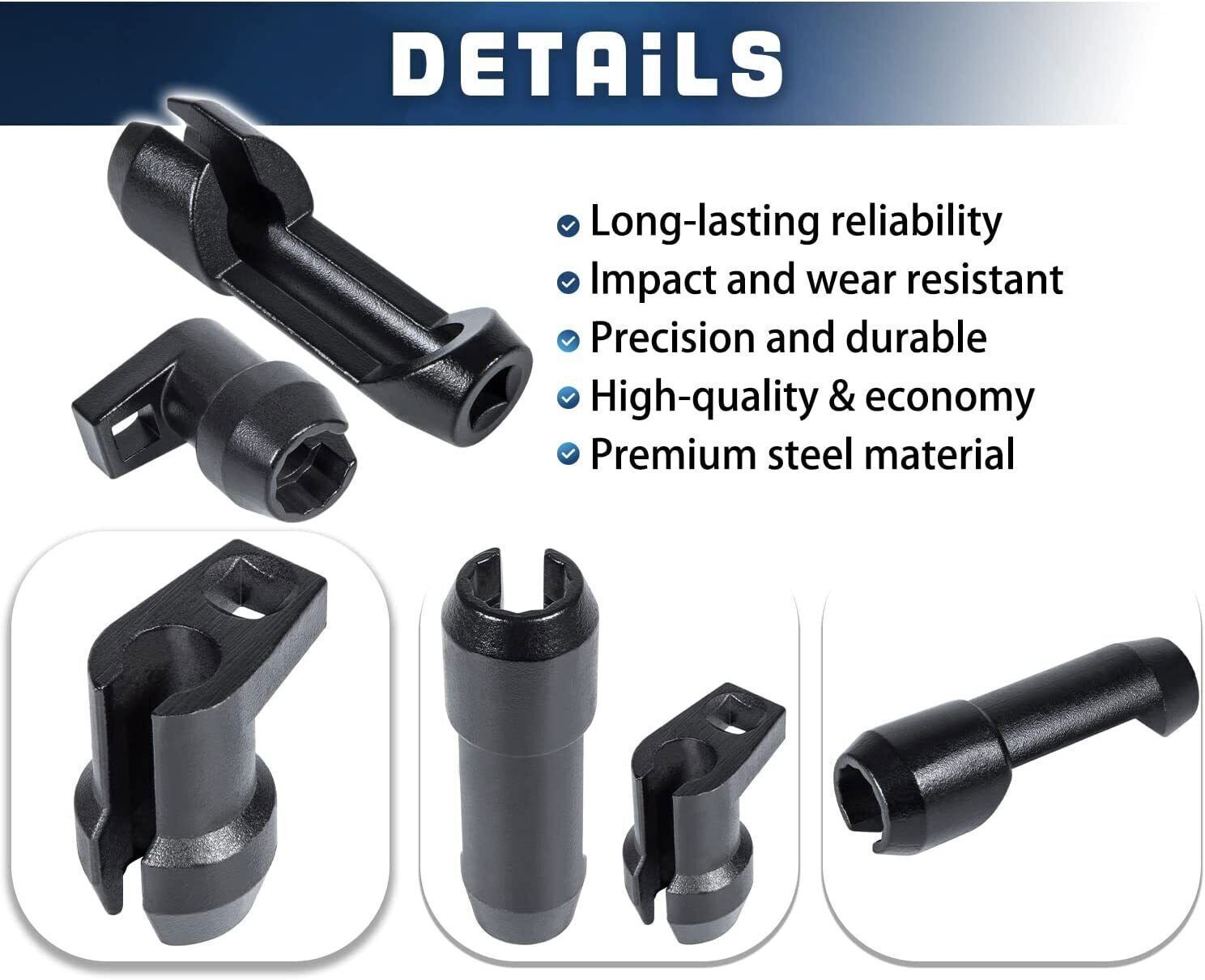 Fuel Injector Line Socket Set 12 Point Flare Nut For Ford Powerstroke 6.7 Diesel