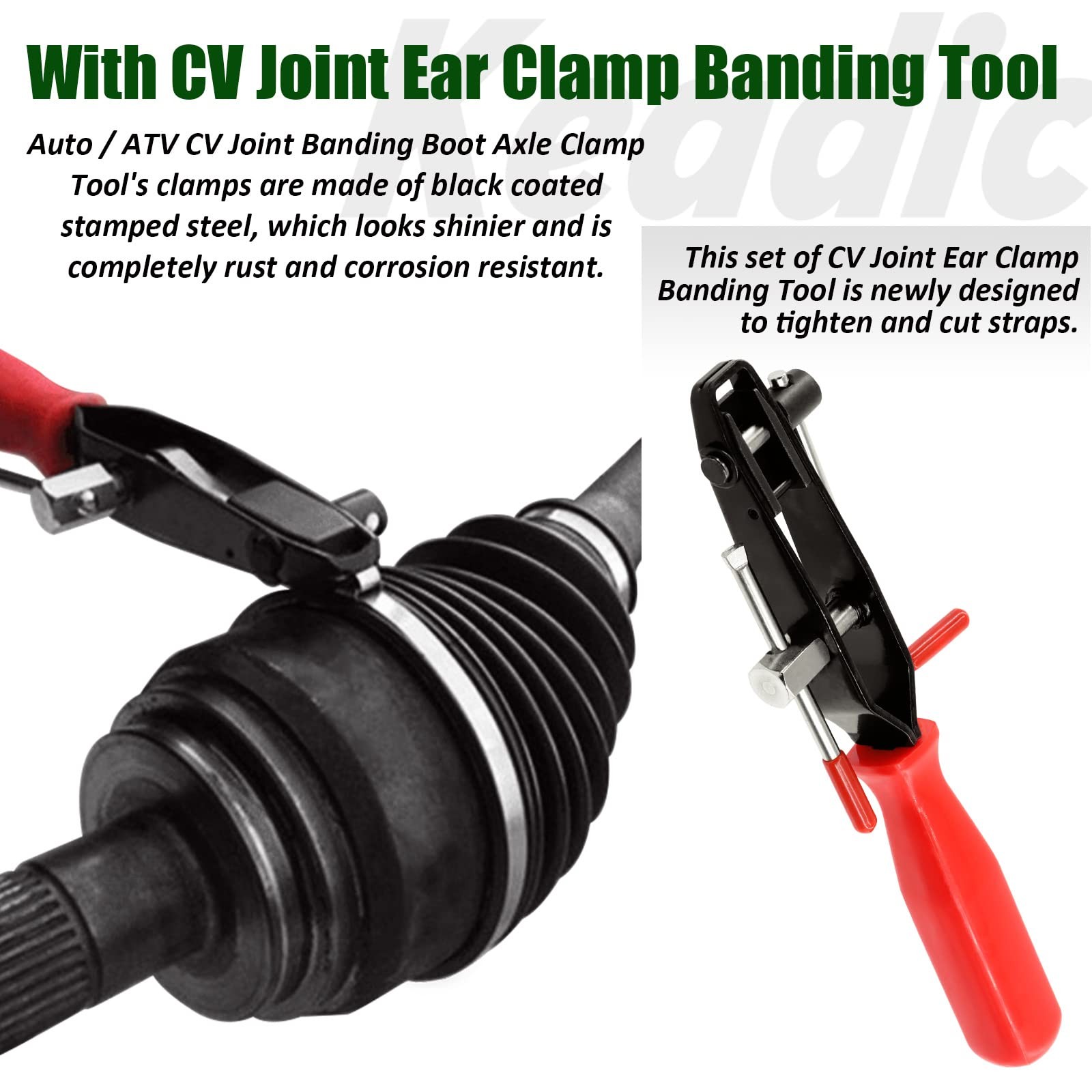 37pcs Automotive Cv Boot Clamp Pliers With Ear Joint Banding Clamps 304 Stainles