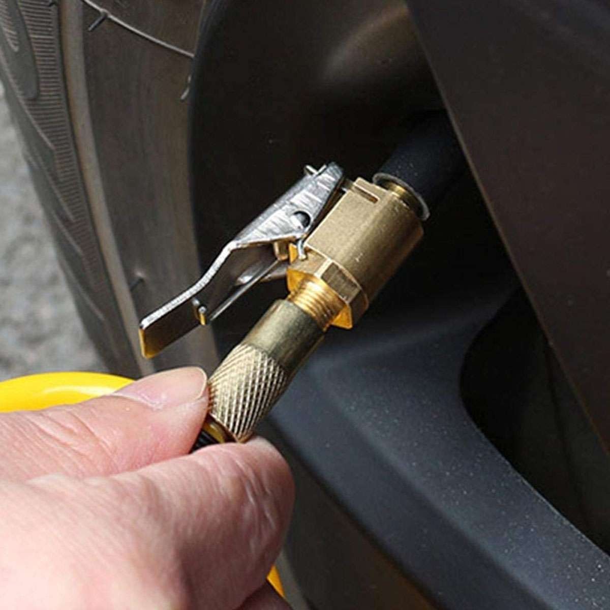 Car Tyre Wheel Tire Air Chuck Inflator Pump Valve Clip Connector Adapter 8MM