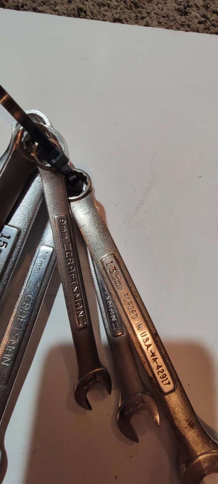 Craftsman 8 piece Metric Combination Wrench Set 9,10,11,12,13,14,15,17mm