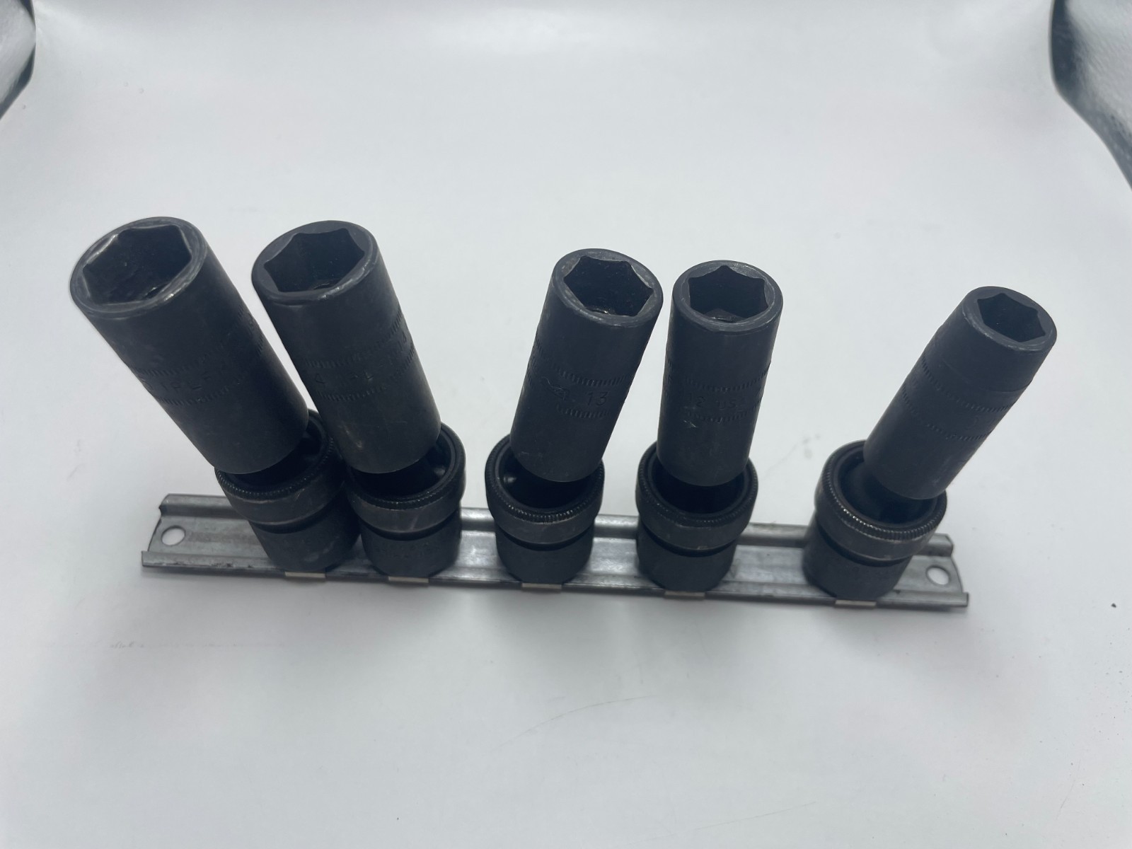 Snap-On 5 Piece 3/8 Drive Metric Deep Swivel Impact Sockets 10, 12, 13, 14, 15mm