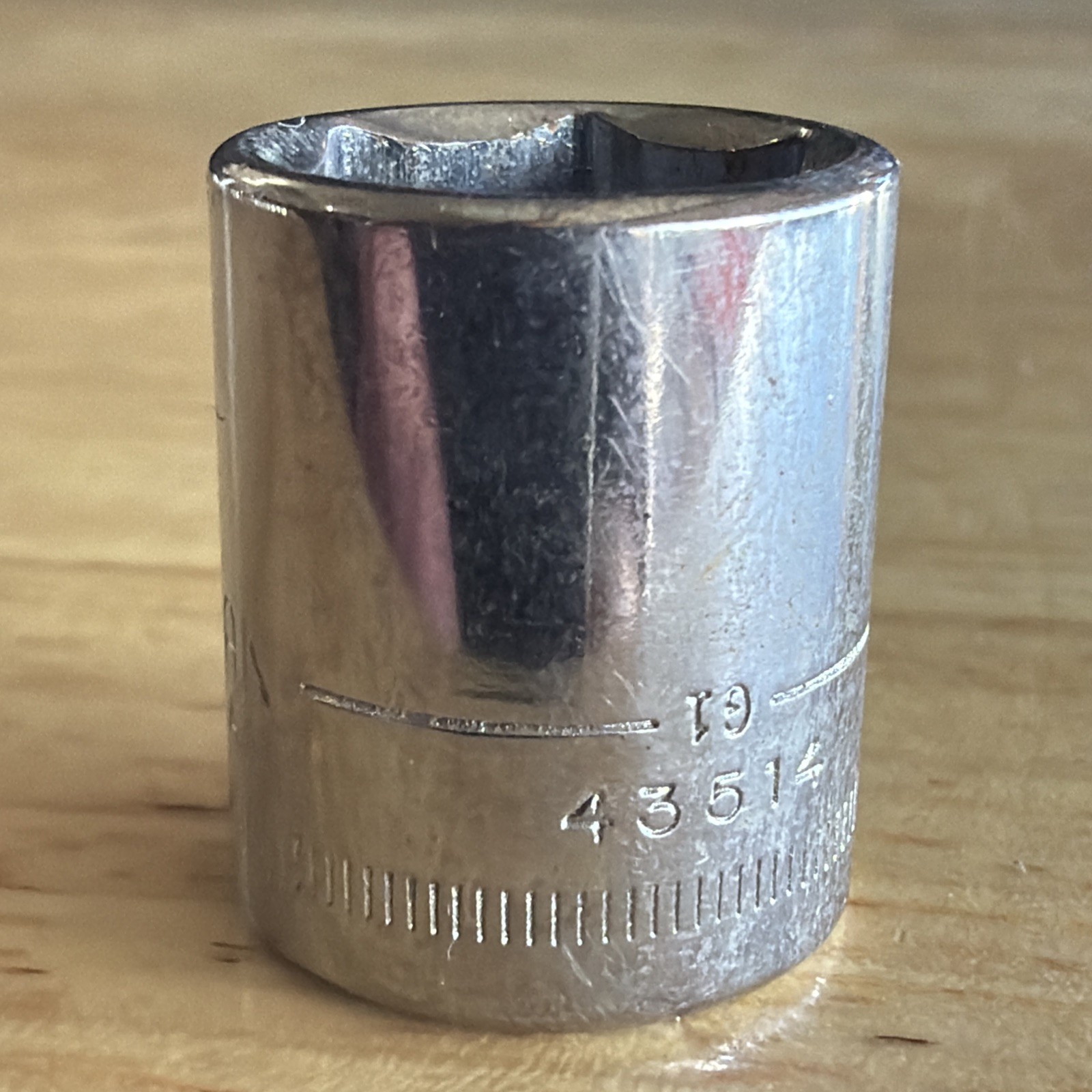 Craftsman 13mm Shallow Socket 1/4″ Drive 6 Point Inverted G1 Series 43514 USA