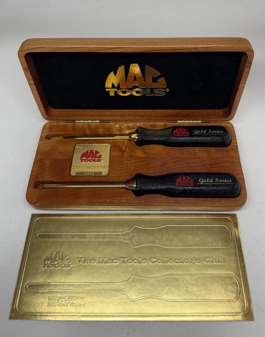 Mac Tools 2002 Limited 24K Gold-Plated Screwdriver Series Set #2410