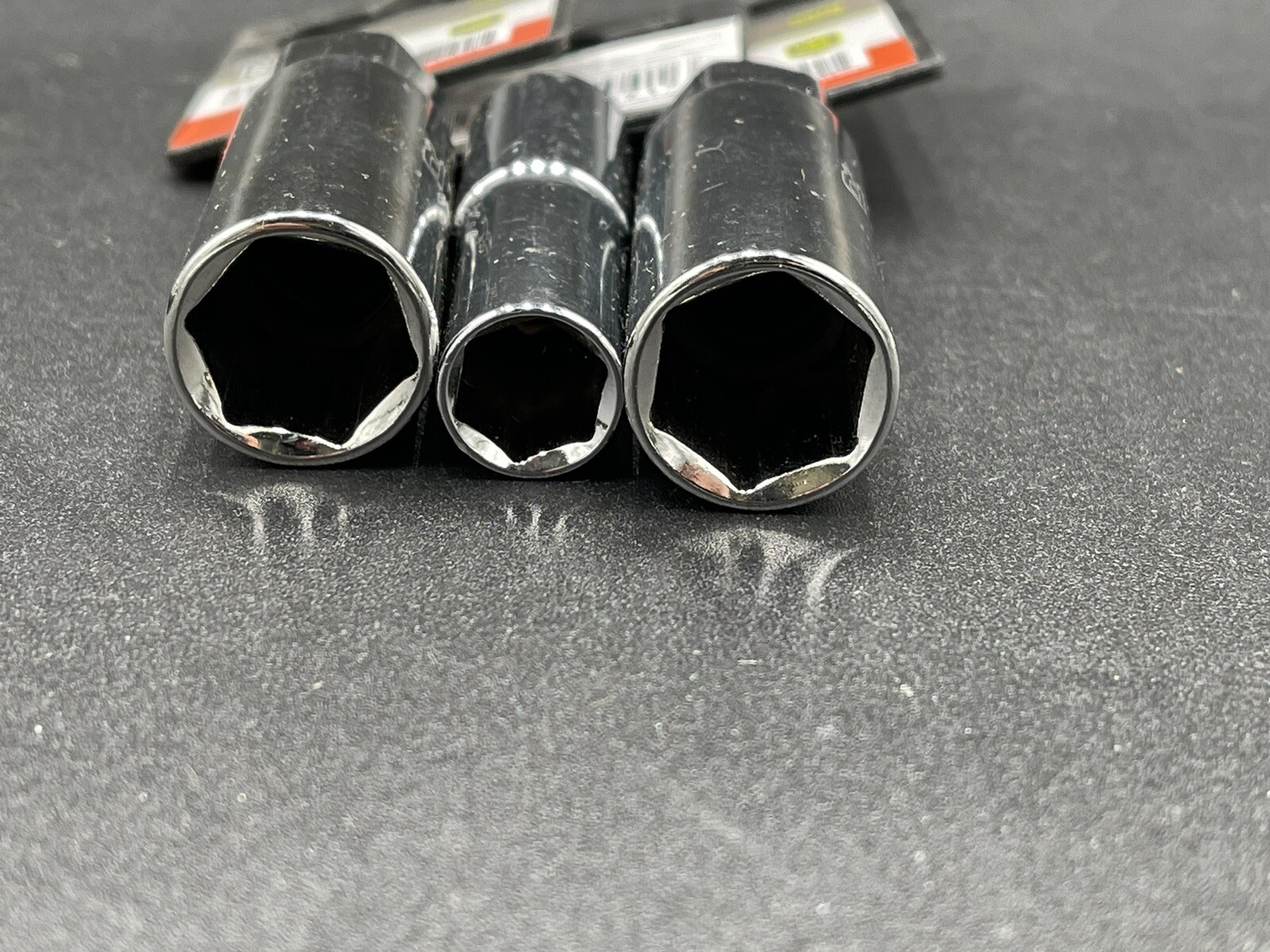 New Sockets, SAE And Metric, 6 Point, 3/8” And 1/2”Drive, 11 Pieces