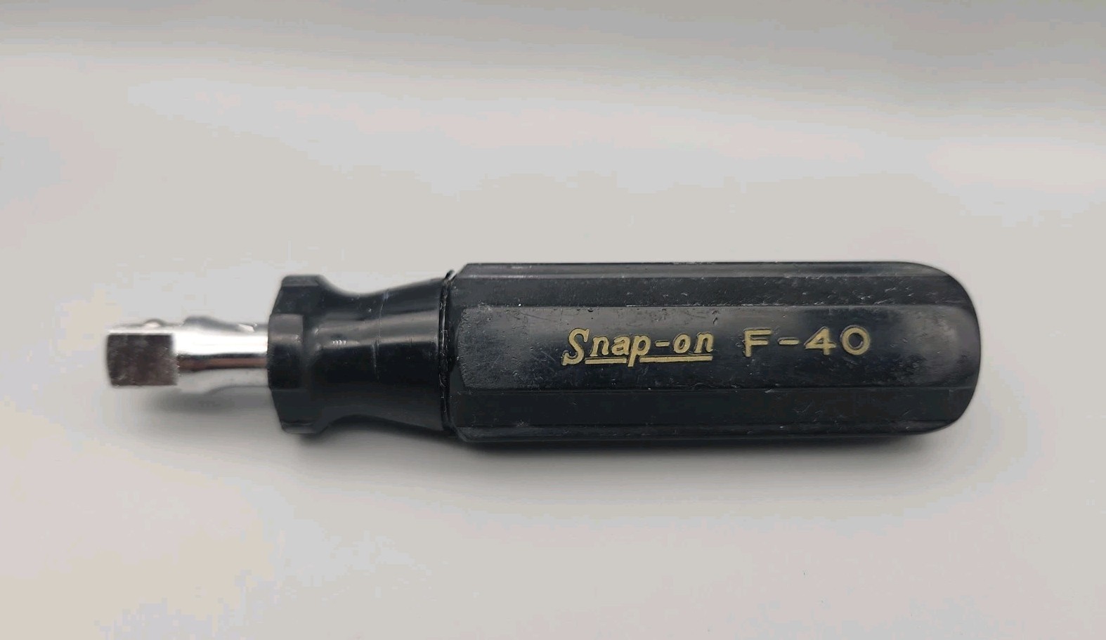 Vintage Snap-On Tools No. F-40 3/8″ Drive Stubby Socket Driver 5″ Long 🇺🇸