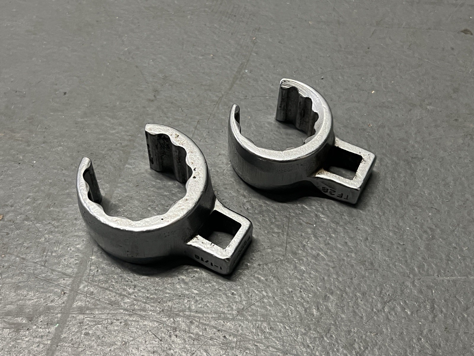 Lot Of 2 Bonney 3/8” Drive Flare Nut Crowfoot Drive Wrench 1 1/16” & 7/8” TF34