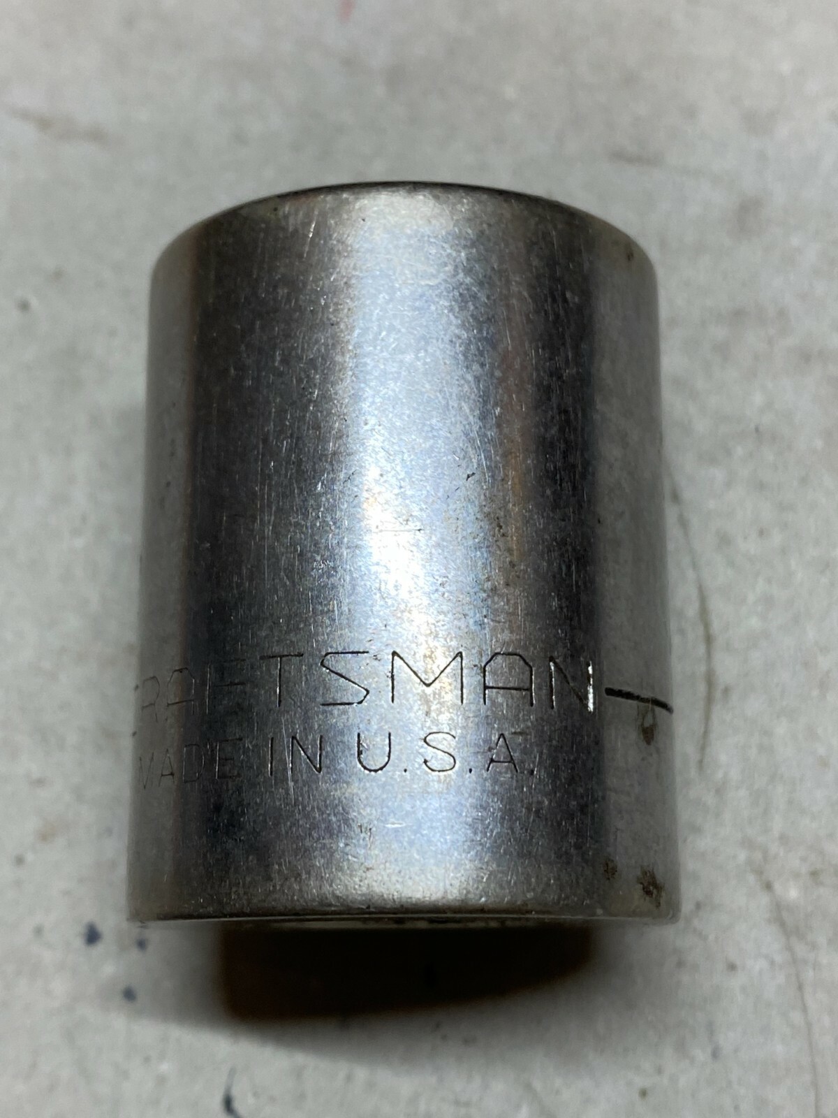 Vintage 70’s-80’s Craftsman 1″ Shallow Chrome 1/2″ Drive 12 Point Socket # 47514
