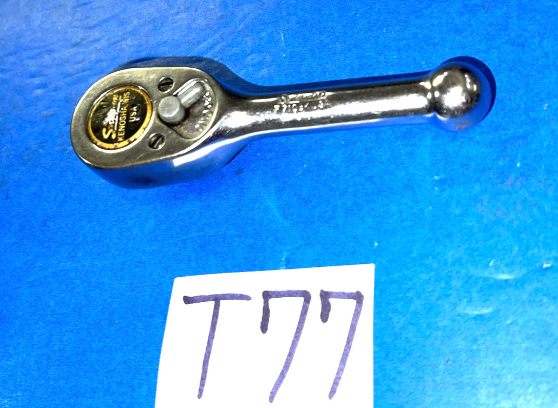 SNAP-ON TOOLS 3/8 DRIVE STUBBY HANDLE RATCHET F710BK INCLUDES SHIPPING IN THE US