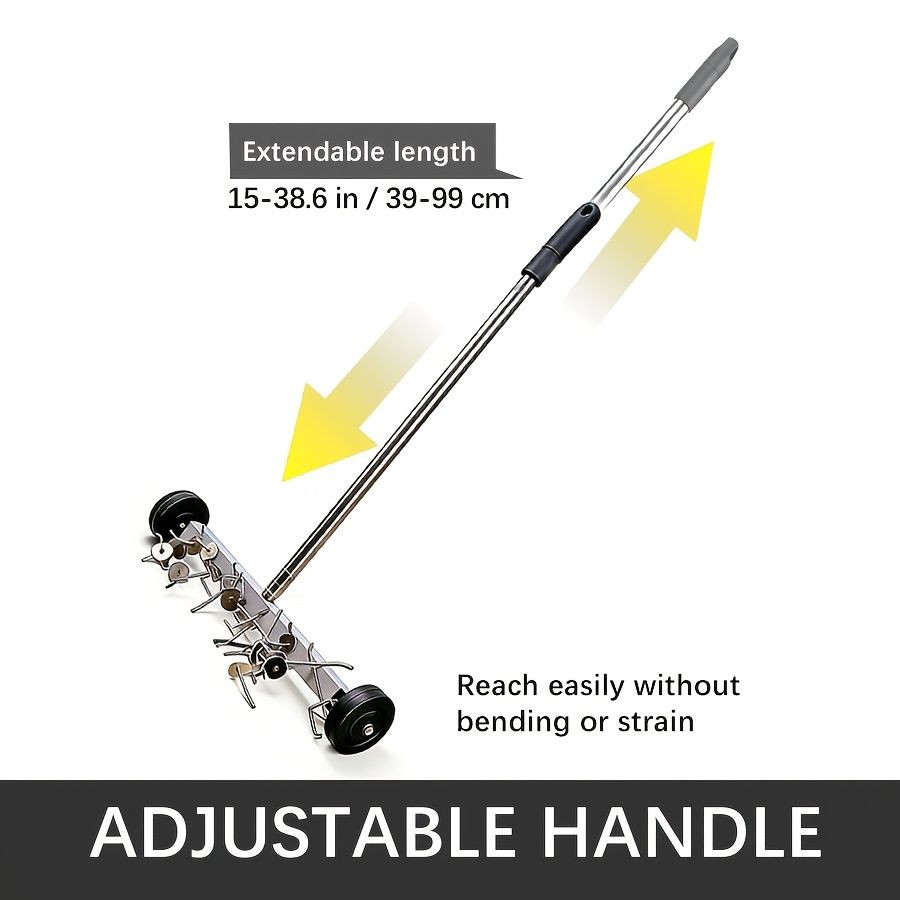 17-Inch Magnetic Sweeper on Wheels with an Adjustable Handle And a Heavy-Duty Ma