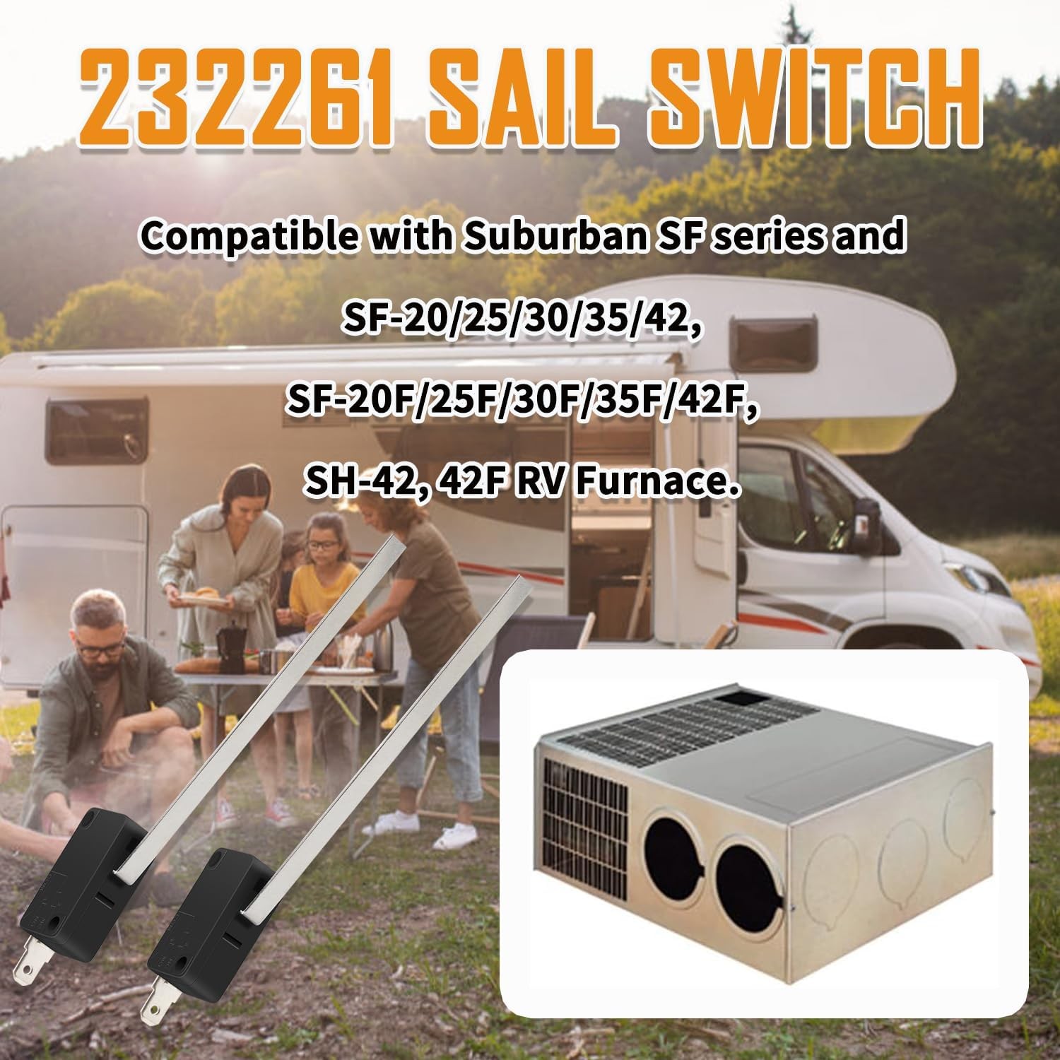 2 Pack for RV 232261 Suburban Furnace Heater Sail Switch 233382 – 525003