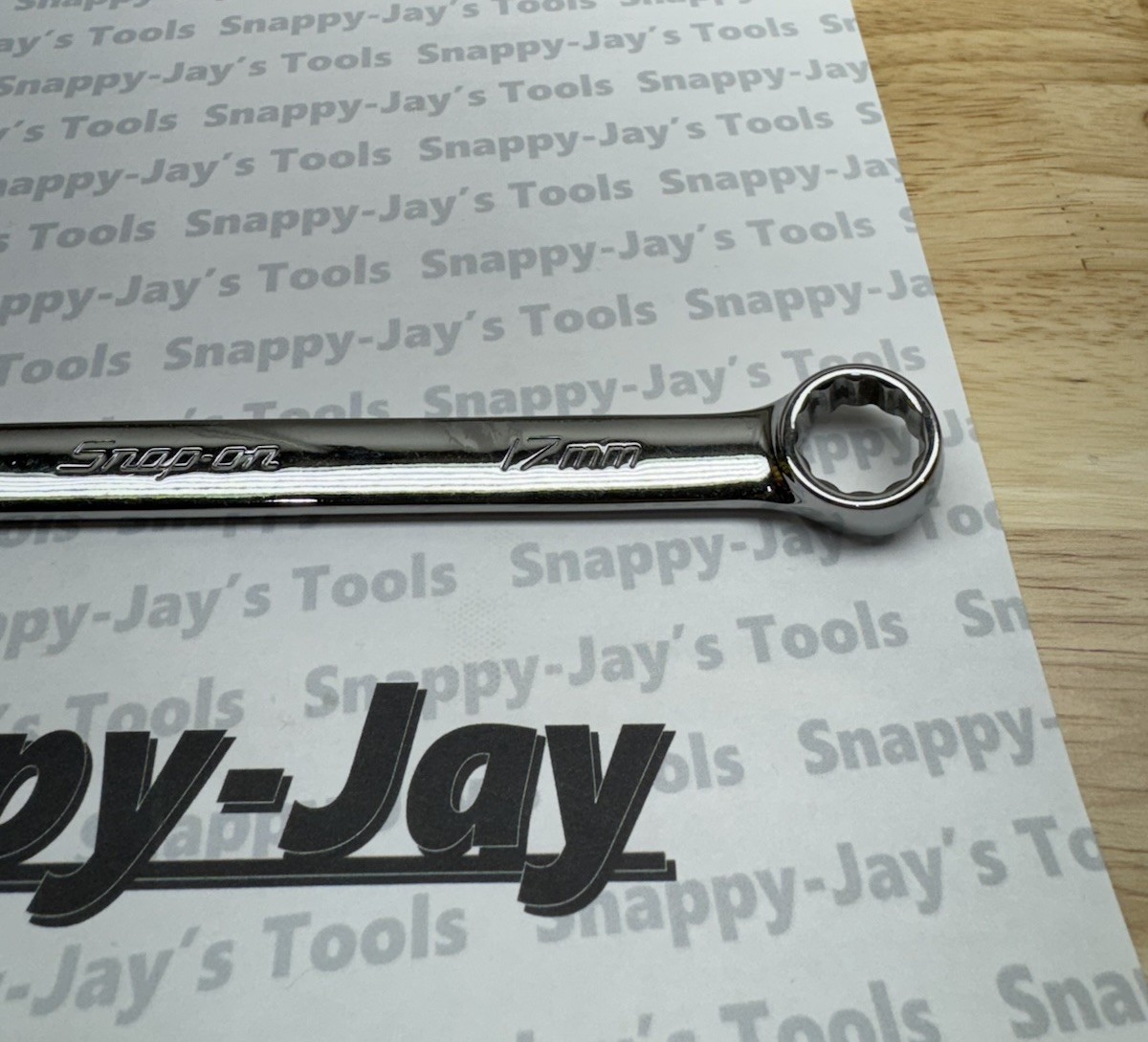 Snap-On Tools USA USED 17mm Metric 12 Point Chrome Combo Wrench OEXM170B