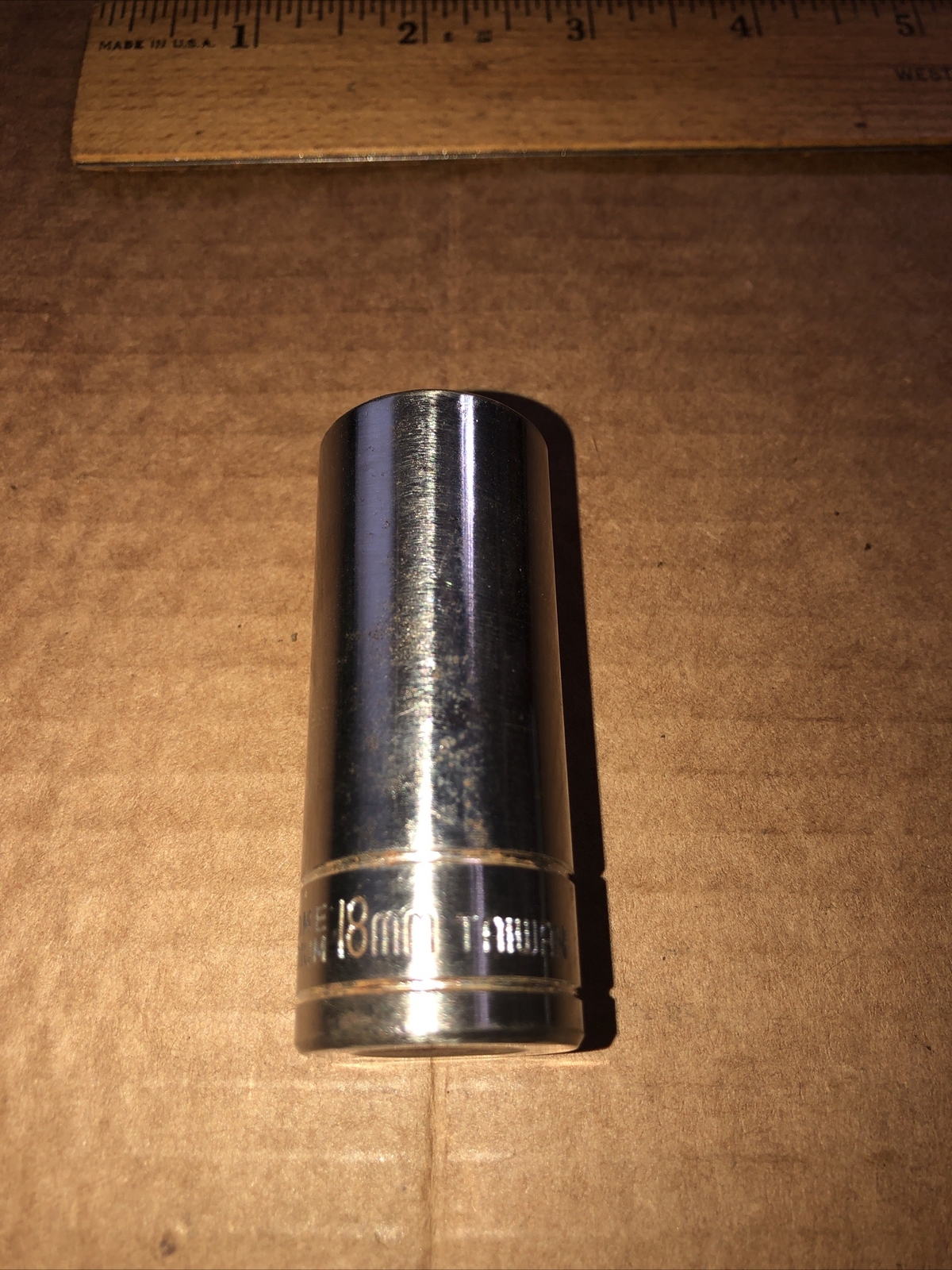 Great Neck 18mm 3/8″ Drive 6pt Deep Chrome Socket Minor Rusting See Photos !