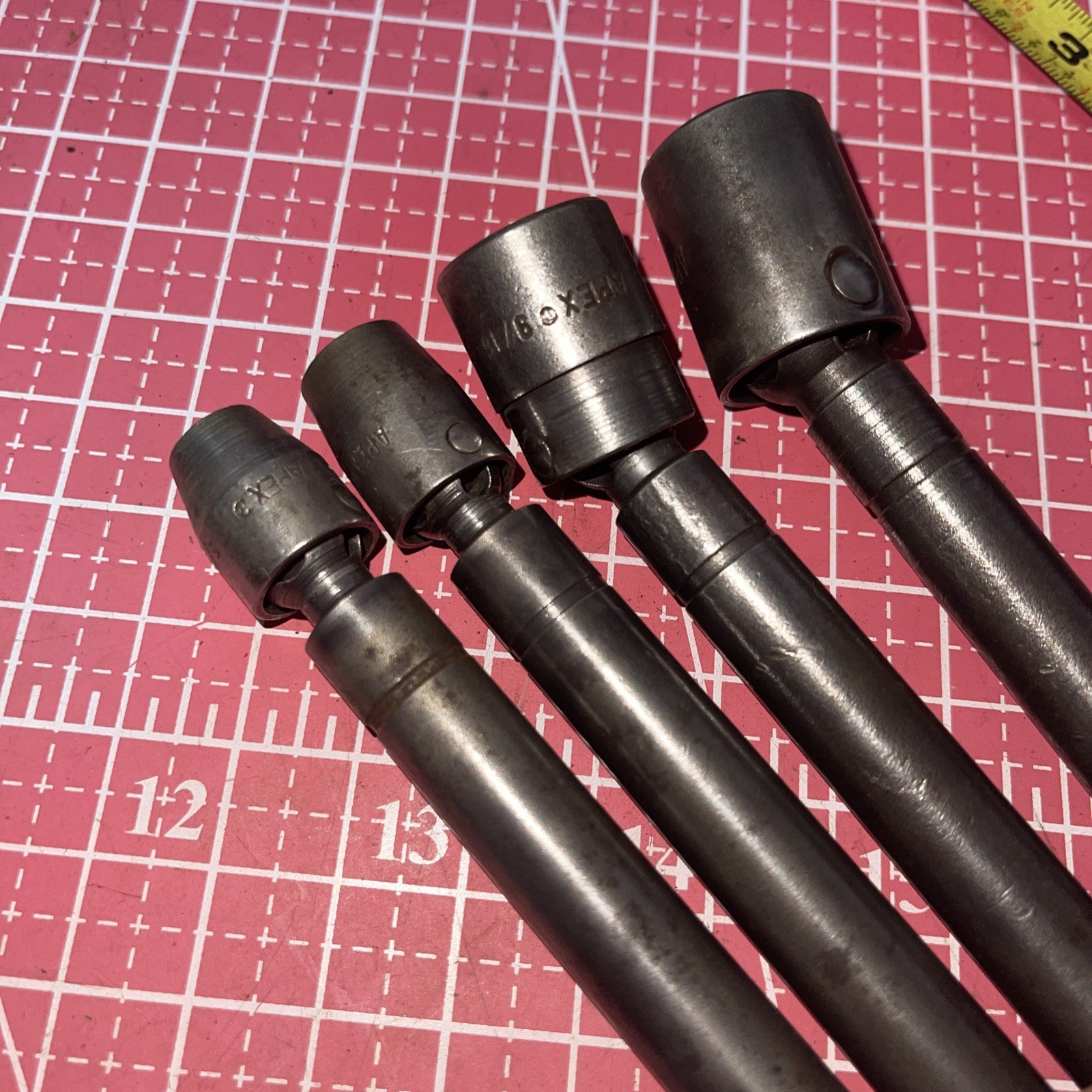 Apex USA Hex 7/16 Power Drive 5 Piece 5/16 – 5/8 Wobble Socket Adapter Extension
