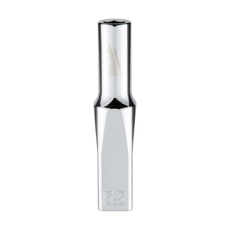 Milwaukee 5.5 mm X 1/4 in. drive Metric 6 Point Standard Deep Socket