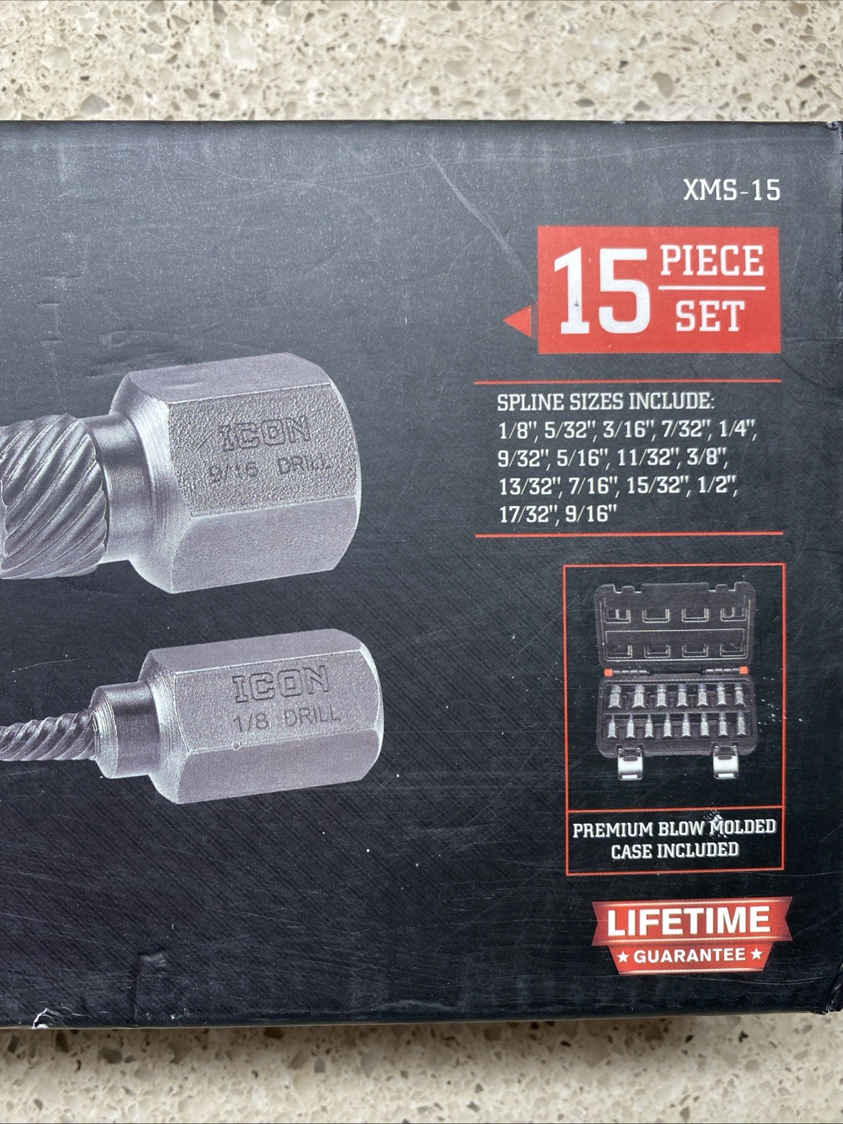 NEW ICON Multispline Screw Extractor Set 15-Piece Professional 59194 XMS-15