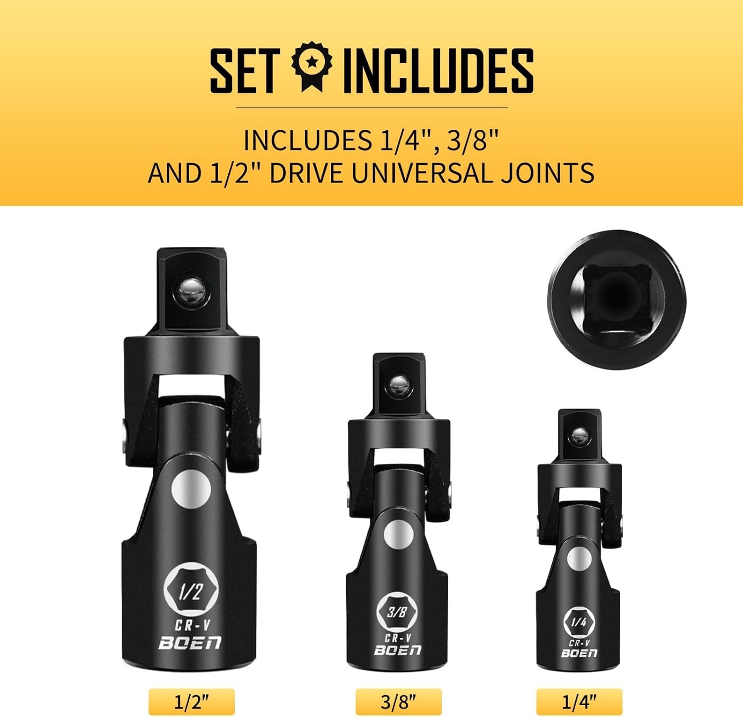 High-Quality Universal Drive Socket Set | 1/4″, 3/8″, and 1/2″ Compatibility