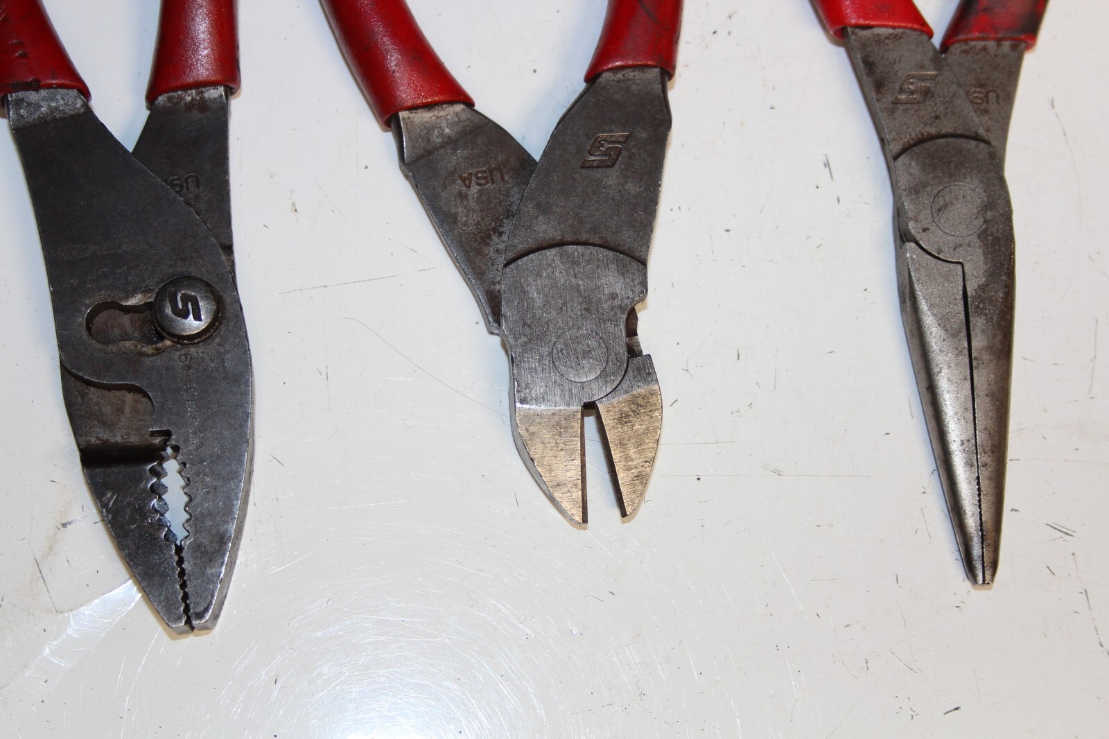 SNAP-ON TOOLS COMBI SPLIT-JOINT, NEEDLE NOSE PLIERS & DIAGONAL CUTTER SET 3pc US