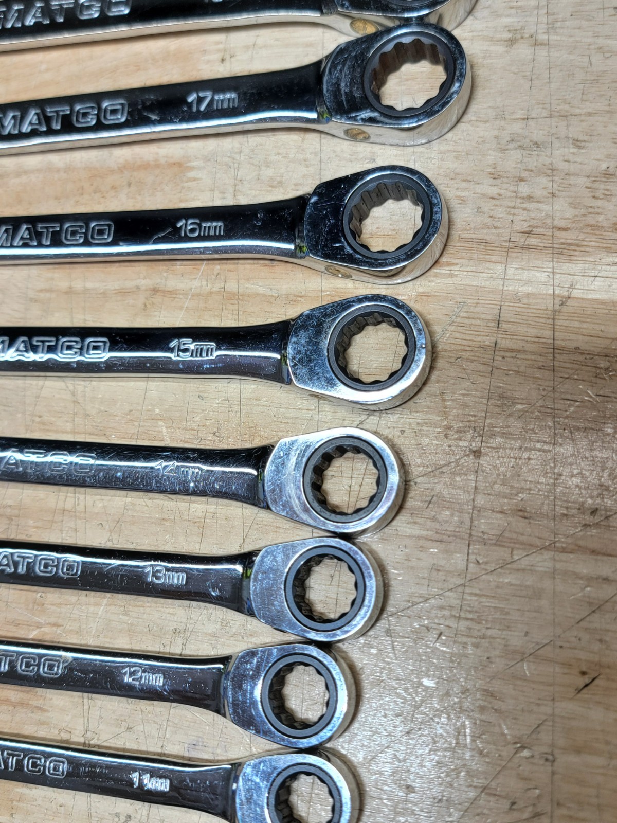 MATCO TOOLS RATCHETING WRENCH SET 12PC 8mm – 19mm 7GRC8M2 – 7GRC19M2 METRIC