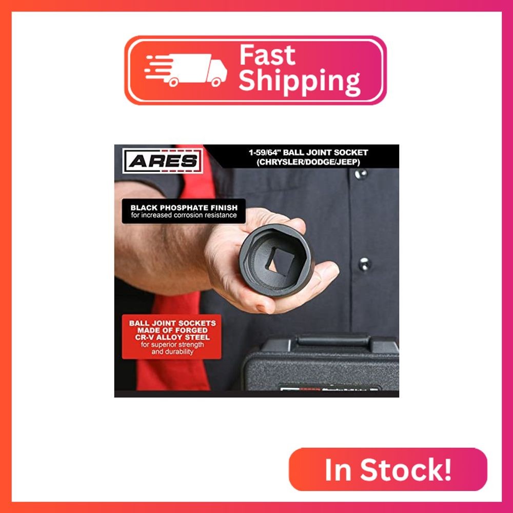 ARES 12073 – 1-59/64-Inch Ball Joint Socket Compatible With Chrysler – 3/4-Inch