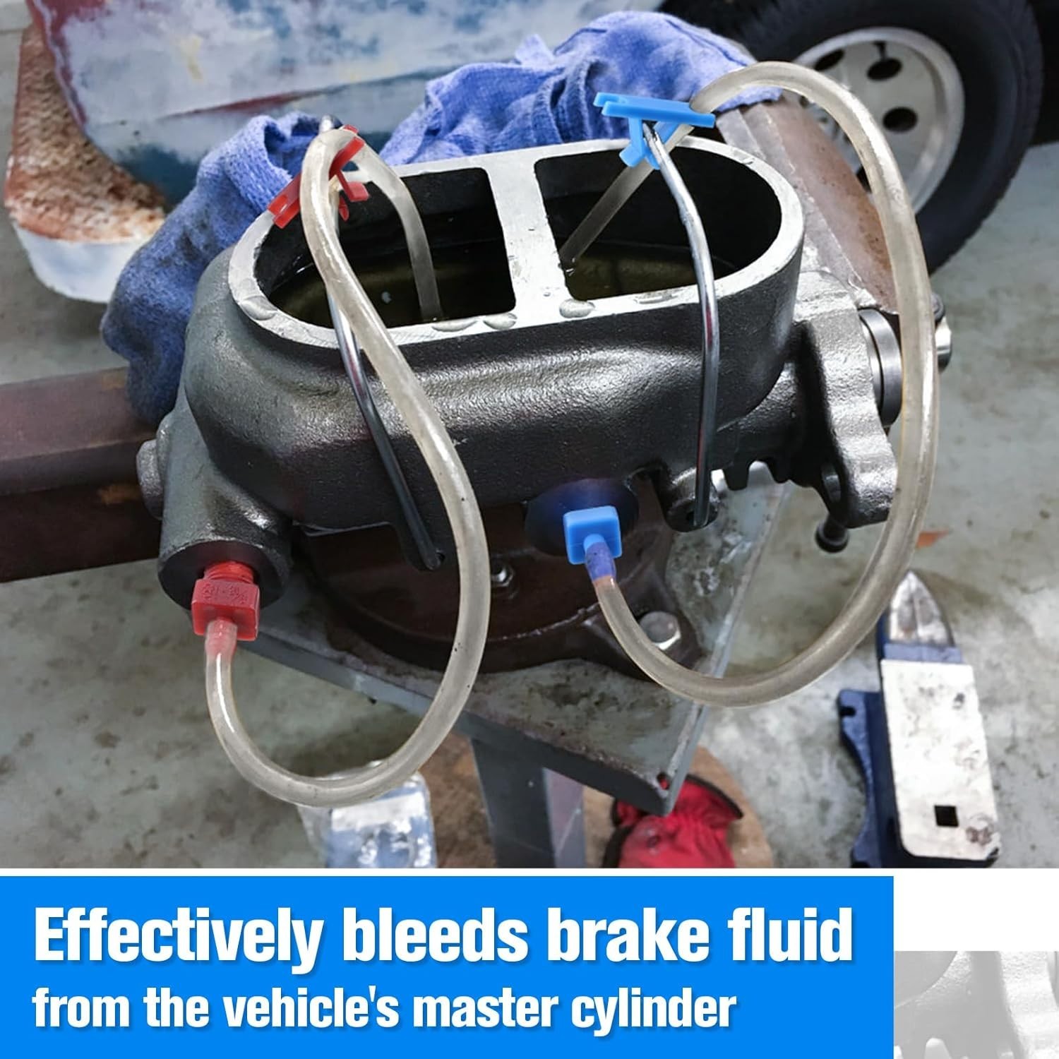 Master Cylinder Bleeder Kit – Complete Universal Fit with Clear Hose & PTFE Tape