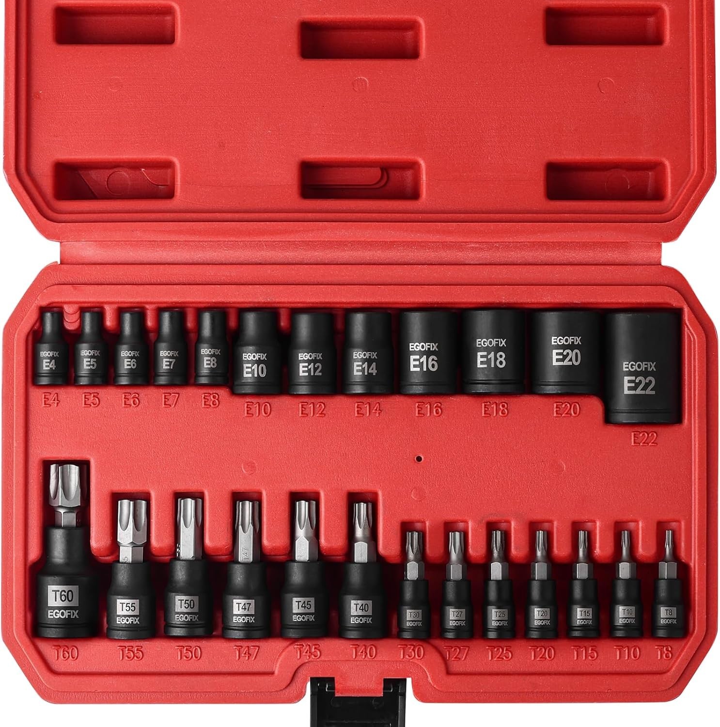 Durable 25-Piece Torx Bit & Socket Set – S2 & Chrome Vanadium Steel Quality