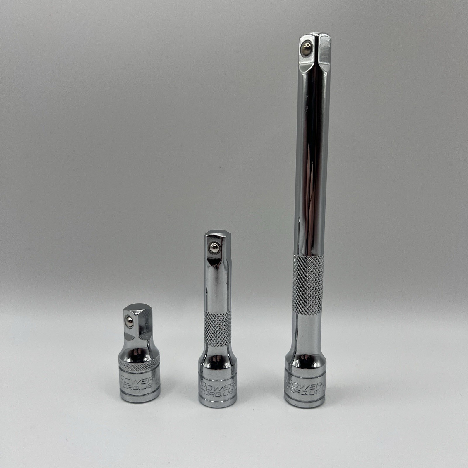 Power Torque 3pc 3/8” Drive Socket Extension Bar Set 1.75”, 3”, 6”