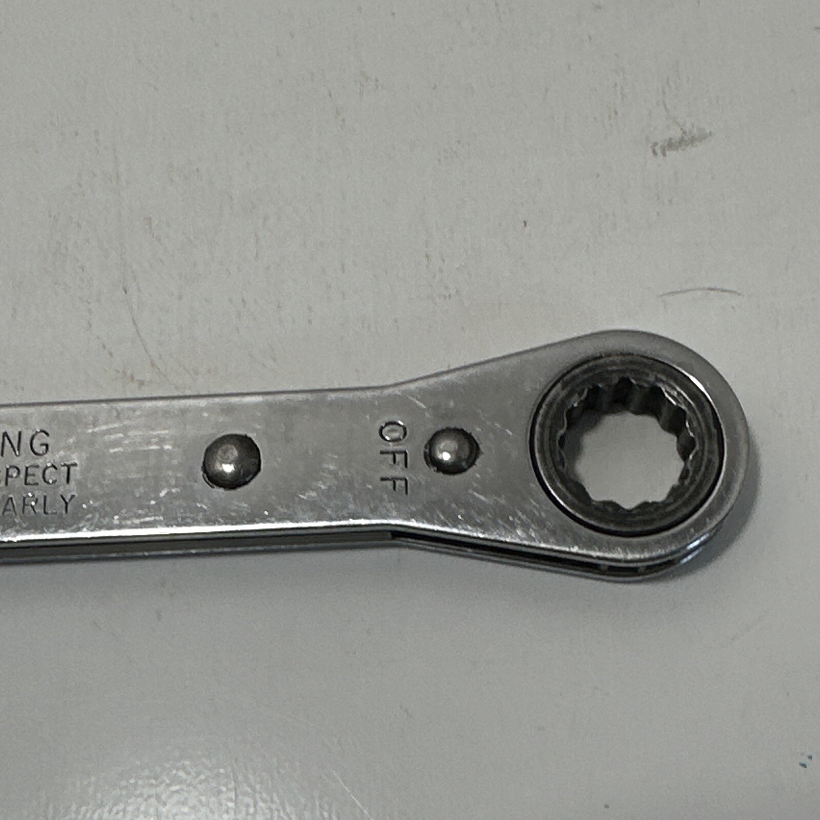 Snap On RBM1415 14mm x 15mm double ratcheting box wrench 12 point 1985 GUC