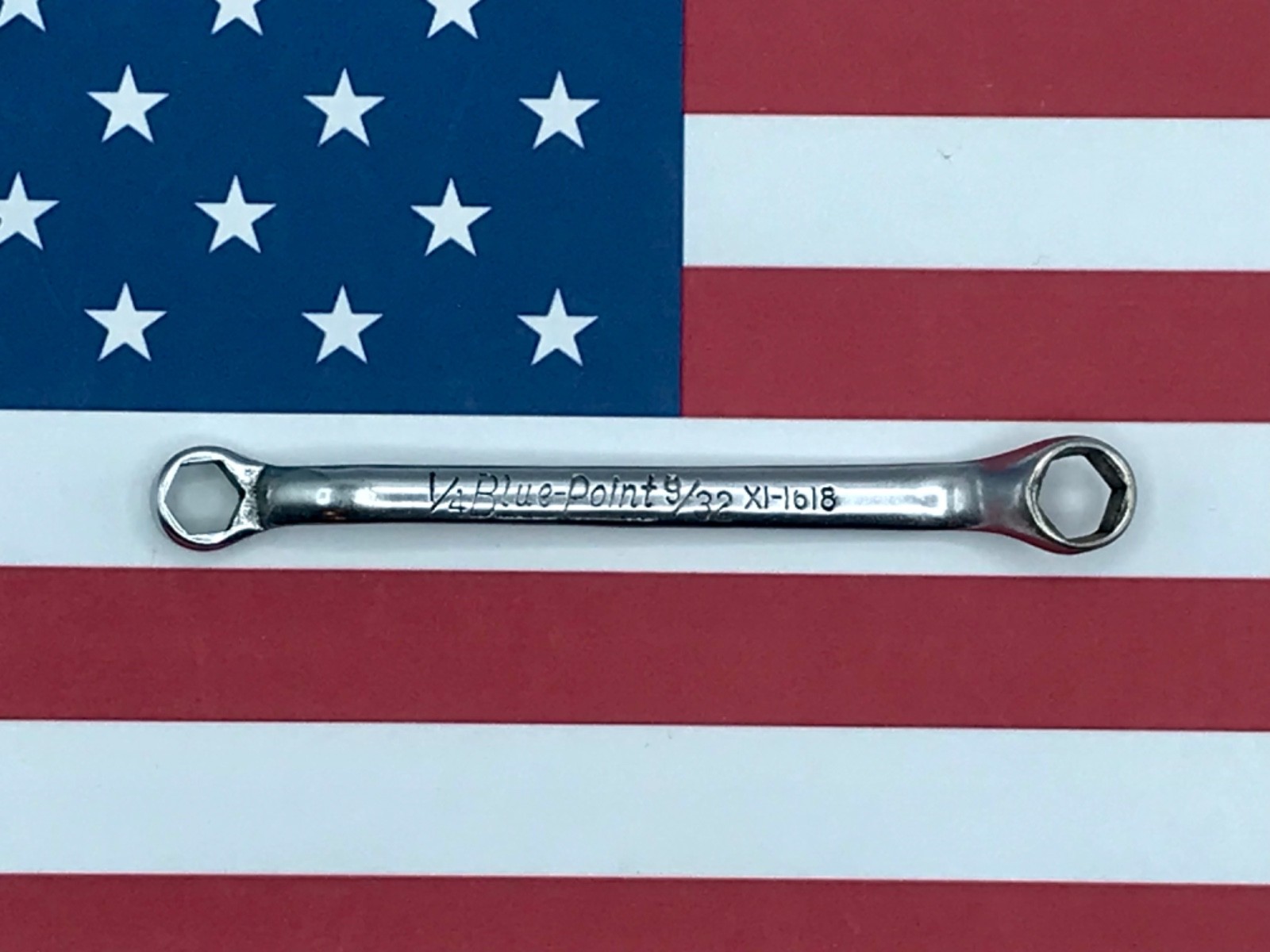1953 Blue-Point 1/4″ x 9/32″, Offset, 6 Point, Box End Wrench XI-1618 USA 🇺🇸