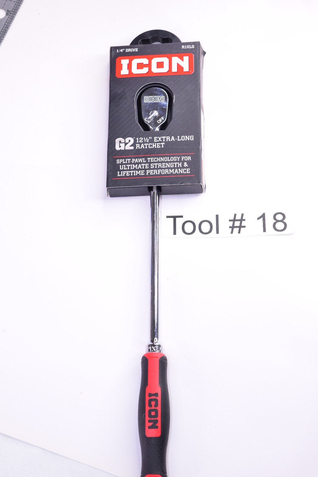 ICON (70439) – 1/4″ Drive G2 12.5″ Extra Long Ratchet (R1XLG)… FREE S&H!