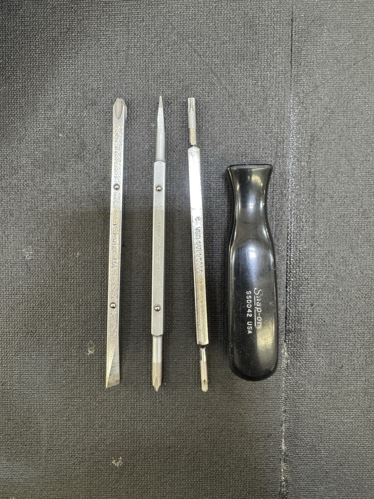 Snap on Tools Rare Mint SSDD42 4pcs Interchangeable Reversible Screwdriver Set