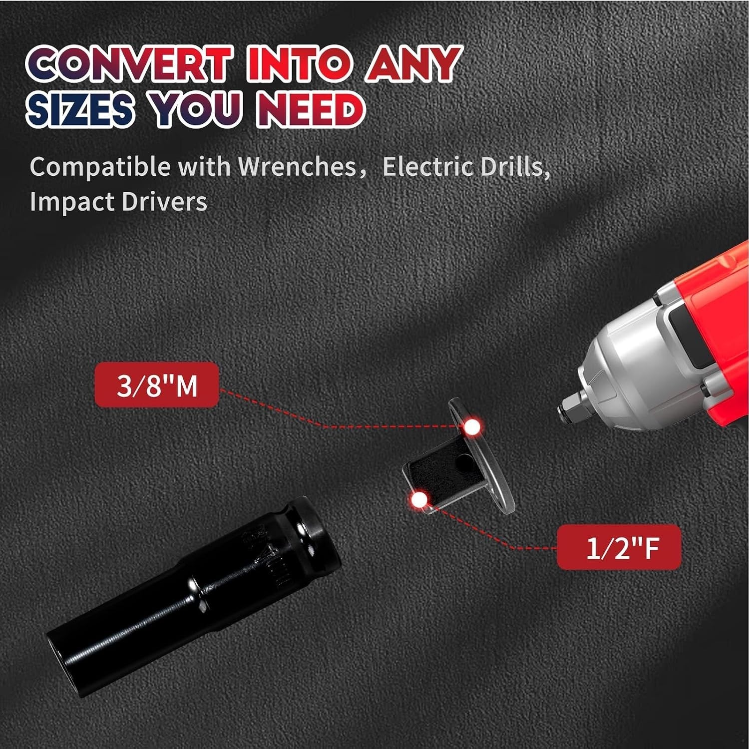 Convertor Set 3/4″ to 1/4″ – Heavy-Duty CR-MO Steel