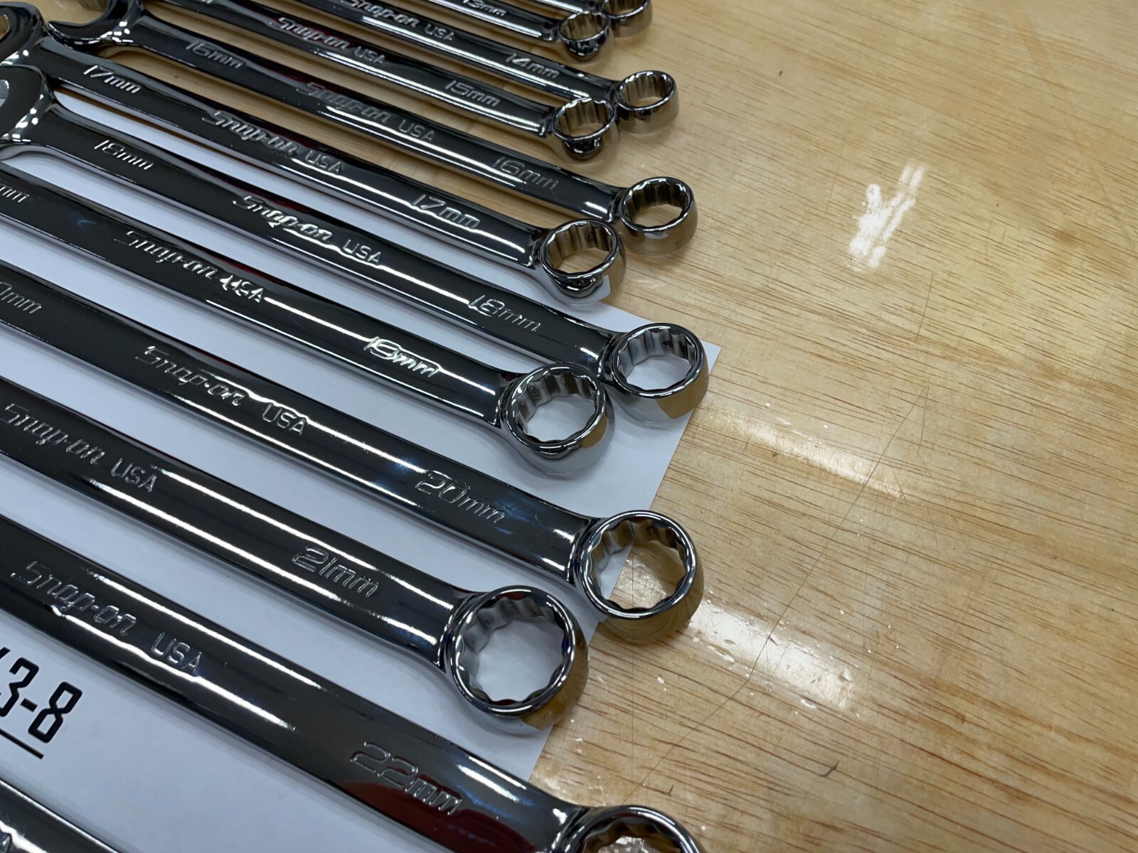 Snap-on Tools USA NEW 19pc MASTER METRIC Flank Drive Plus Combo Wrench Set