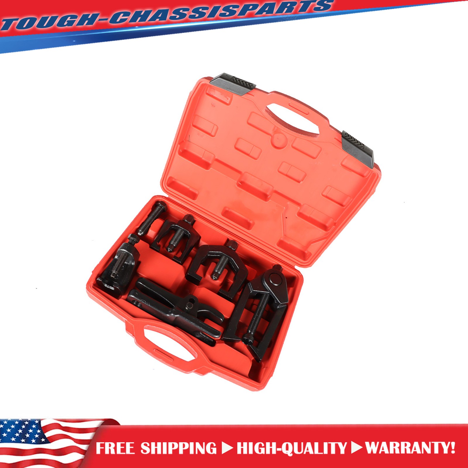 New 5-In-1 Ball Joint Separator, Pitman Arm Puller, Tie Rod End Tool Set Front E