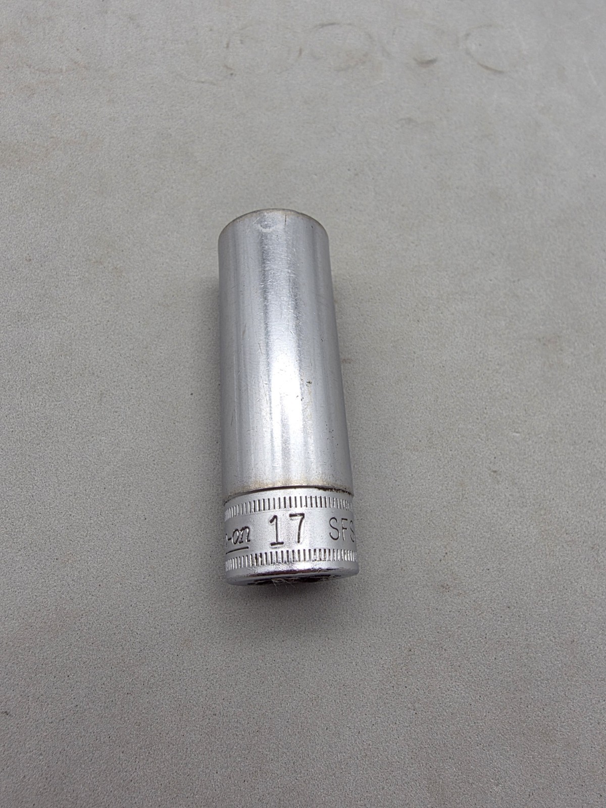 Snap On Tools 3/8″ Dr. 17MM 6PT Metric Deep Chrome Socket SFSM17 USA