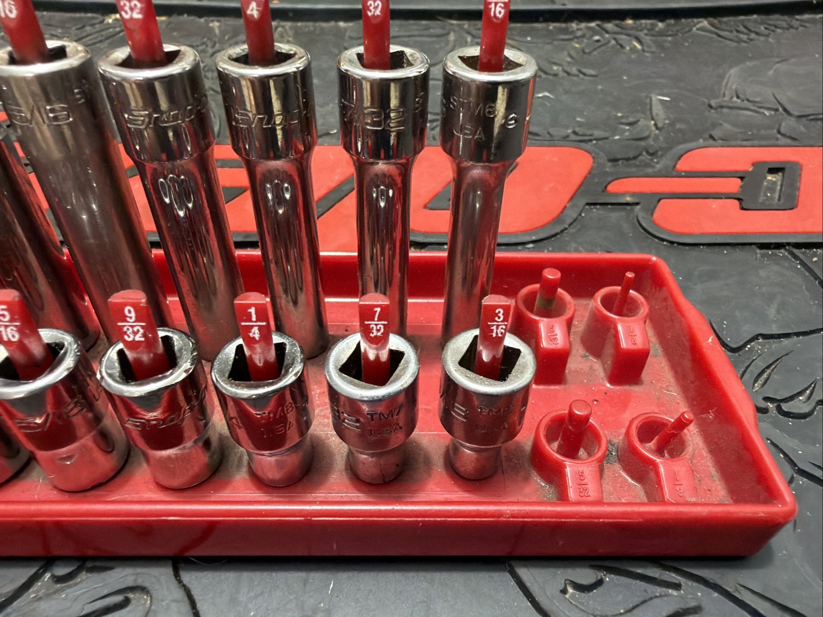 Snap On 20pc See 1/4dr Shallow & Deep Socket Set 6pt 3/16-9/16 Chrome Nice Cond