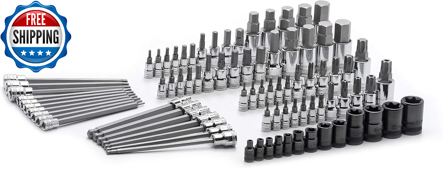 GEARWRENCH 84 Pc. Master SAE/Metric Hex And Torx Bit Socket Set – 80742