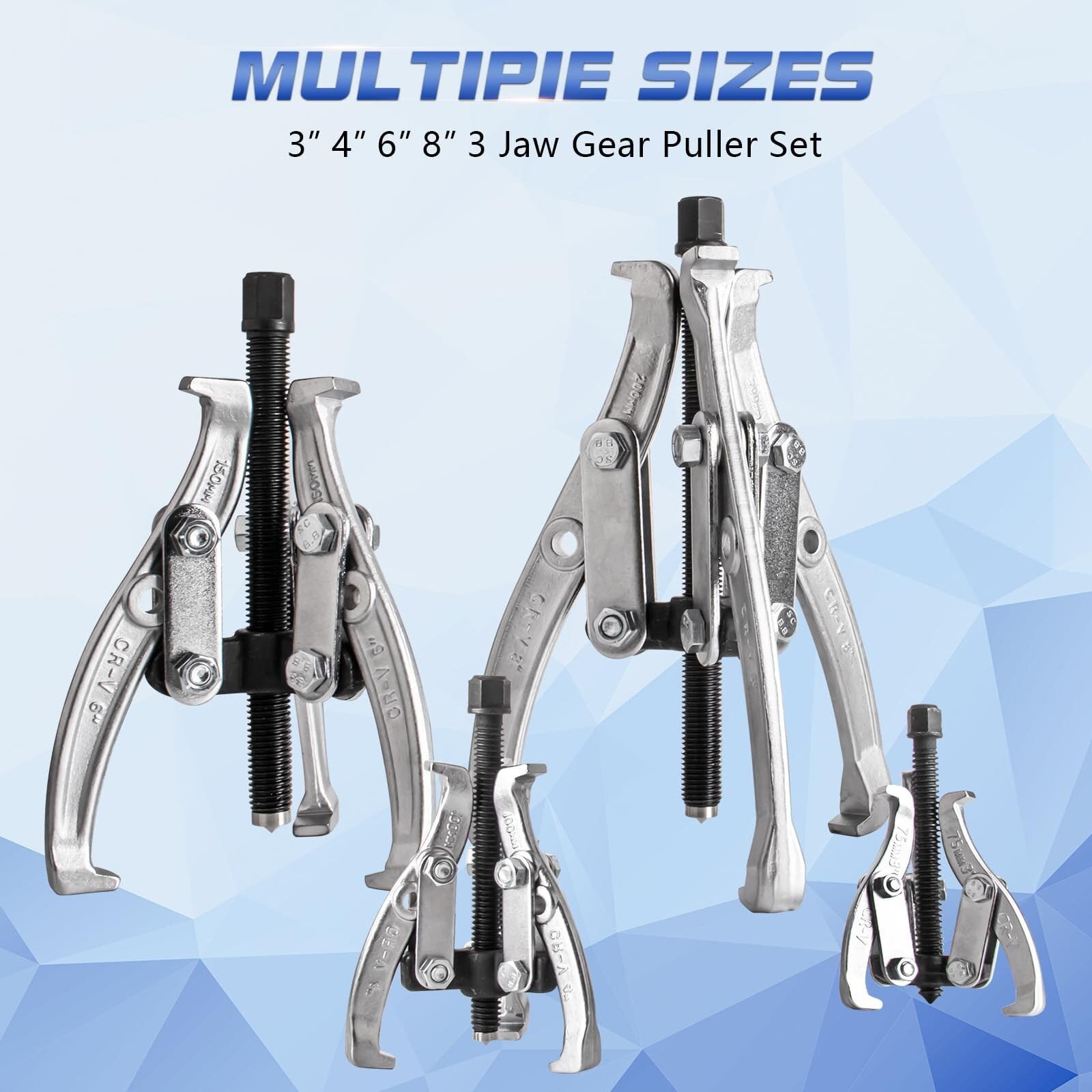 Gear Puller Set 3″ 4″ 6″ 8″ 2 and 3 Jaw Hub Puller Bearing Separator Suitable…