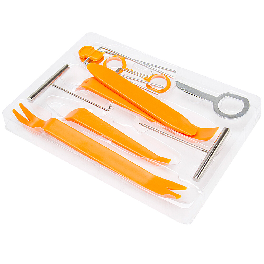 12pcs Car Auto Removal Open Tools Kit Car Dash Door Trim Panel Clip Radio Body