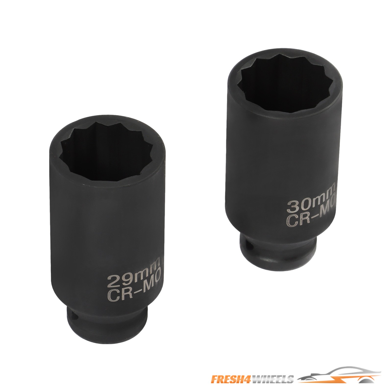 8Pcs 1/2″ Impact Socket Set 12 Point 29-39mm Drive Deep Spindle Axle Nut w/ Box