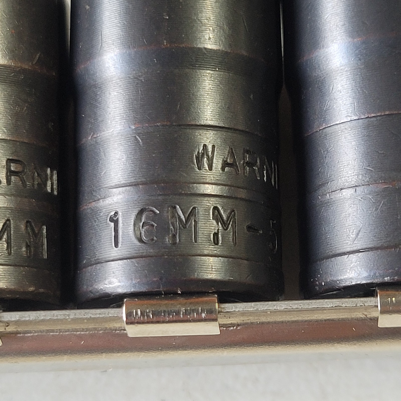 Vtg Mac Tools 7 Pc 3/8″ Drive Twist Socket Set 13-22mm Oil Drain Plug Tool TS490