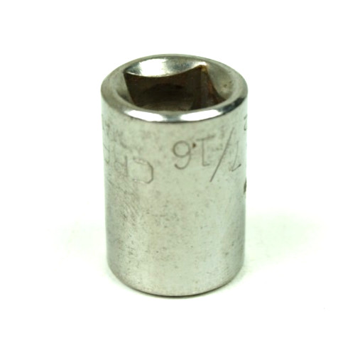 Craftsman -G- 7/16″ 12 Point Shallow Chrome Socket 3/8″ Drive 44332 USA