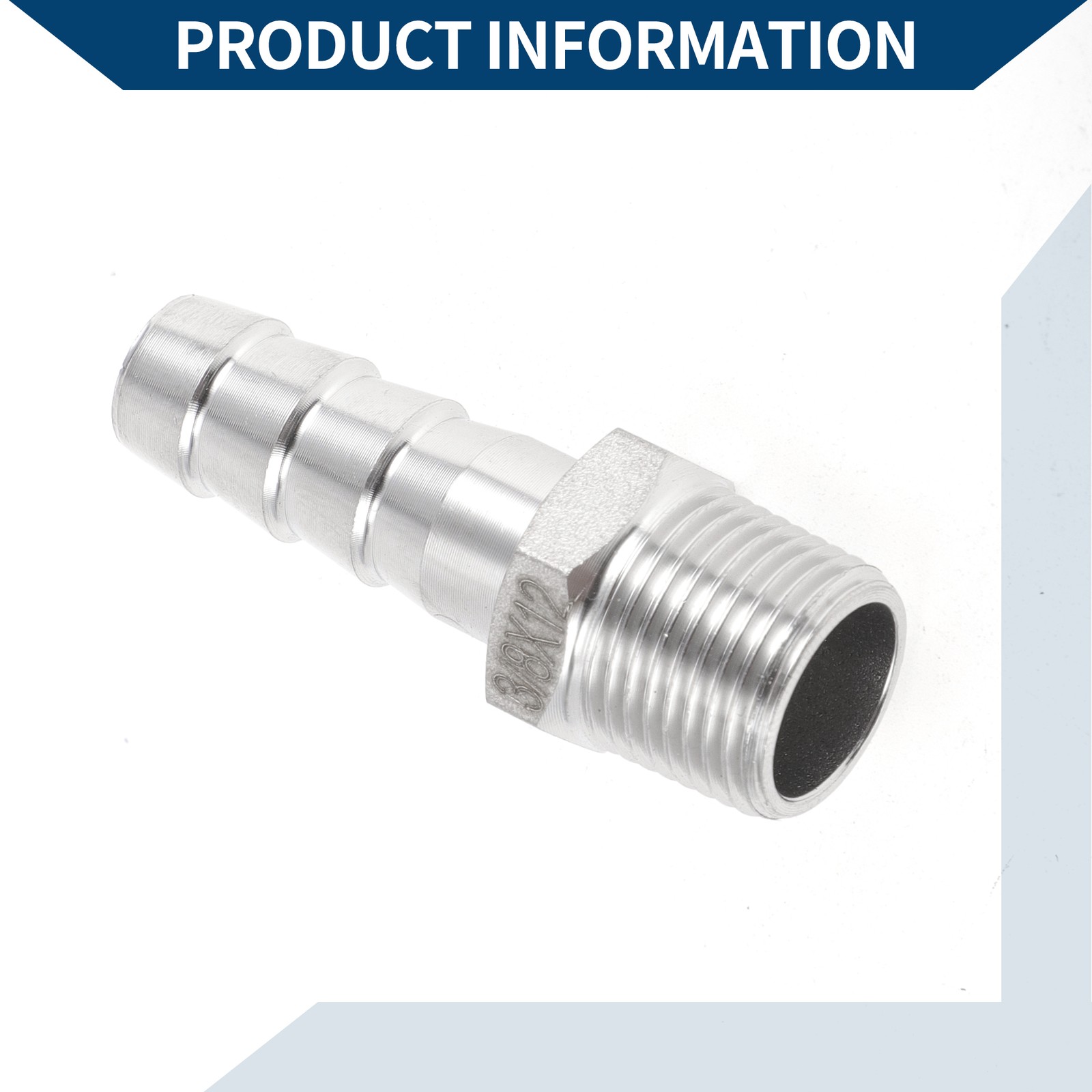 15/32″ OD 3/8″ BSPT Male Compression Beard Fitting 1 Set